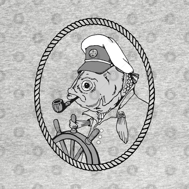 The Sea Captain: Greyscale by Slothfox